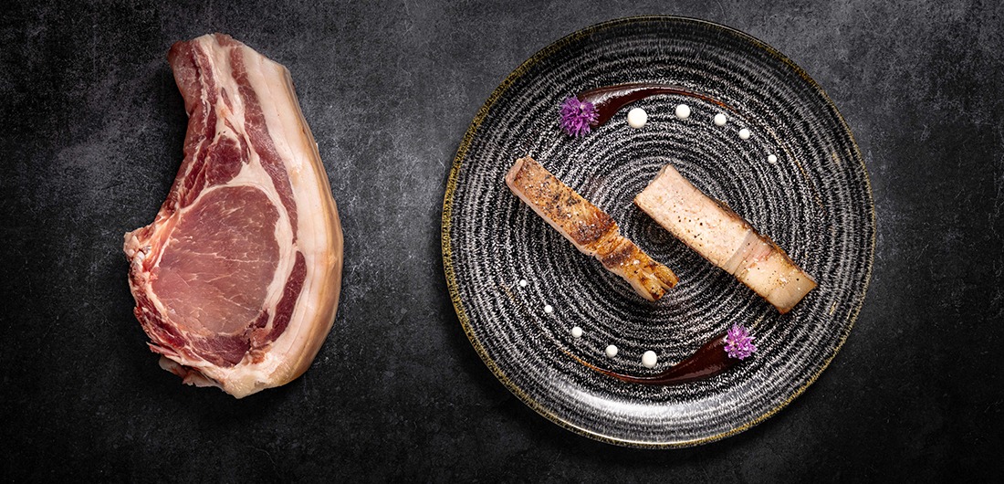 plat cote de porc fermier